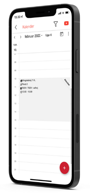 E-Komplet app kalenderoversigt
